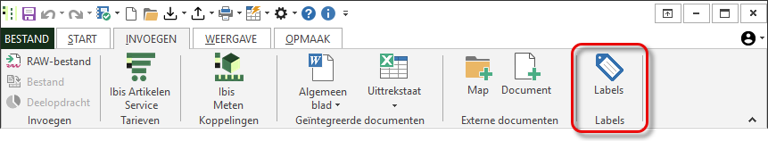 labeld invoegen