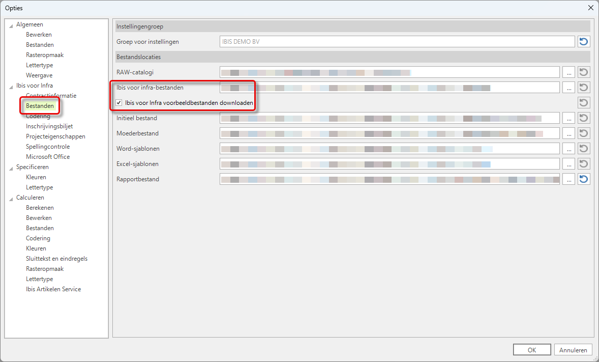moederbestek in specificeren voor RAW